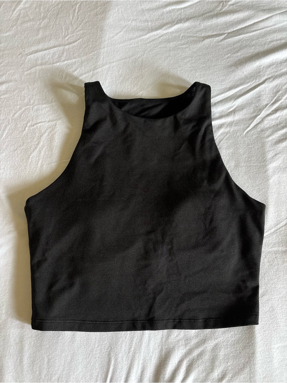 Black High Neck Crop Tank Top Women CloudComfy